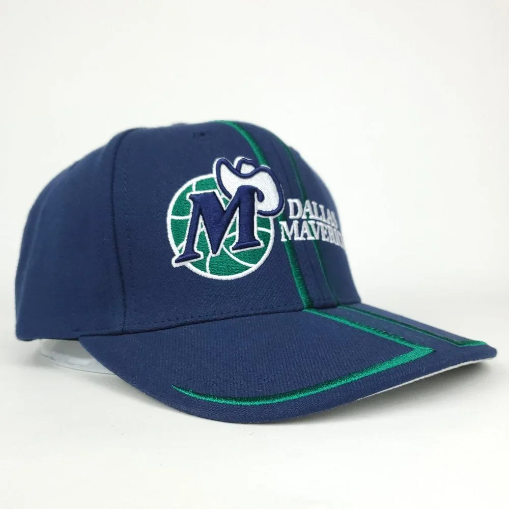 Dallas Mavs Mitchell & Ness‎ Strapback Hat 3D Logo Navy '98 NBA Draft Cap NWT